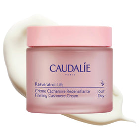 Caudalie cashmere cream front jar showing sleek packaging and refill benefit