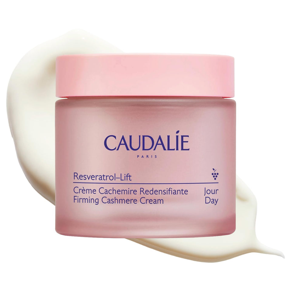 Caudalie cashmere cream front jar showing sleek packaging and refill benefit