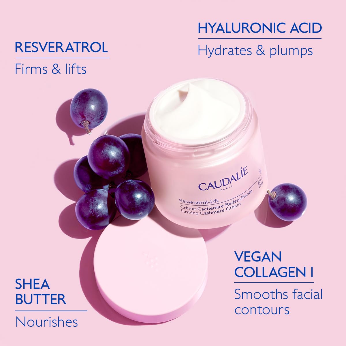 Caudalie cashmere cream jar with refill insert demonstrating simple pod replacement