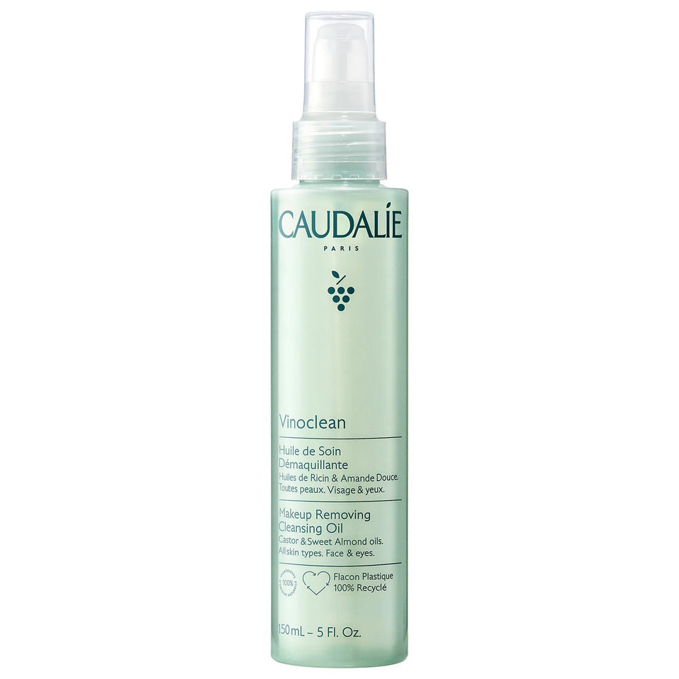 Caudalie front packaging of Vinoclean 150 mL showing bottle benefit