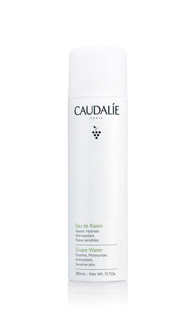 Caudalie front bottle view showing spray and packaging benefit: instant hydration