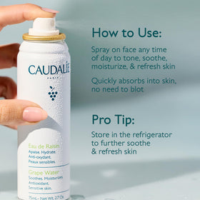 Caudalie bottle beside ruler showing compact 75 mL travel-friendly size
