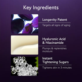 Caudalie ingredients visual with niacinamide and hyaluronic acid showing brightening benefit