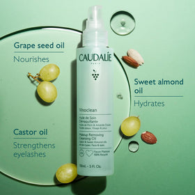Caudalie oil emulsifying with water into milky cleanser for easy rinse