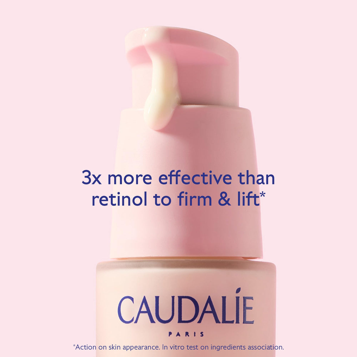 Caudalie aluminum refill tube displayed open to highlight recyclability benefit