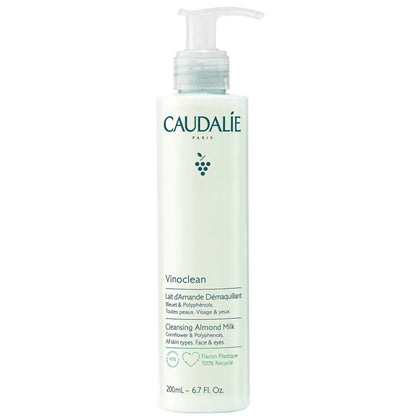 Caudalie Vinoclean front bottle displayed, highlighting gentle cleansing benefits