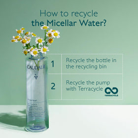Caudalie Vinoclean bottle placed on bathroom shelf implying daily routine convenience benefit