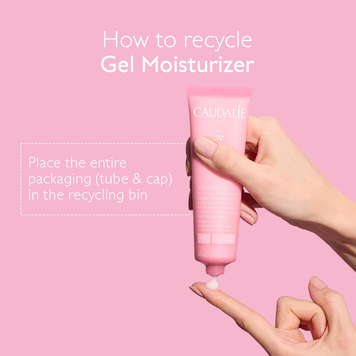Caudalie jar beside a coin for 60 mL scale, ideal portable moisturizer