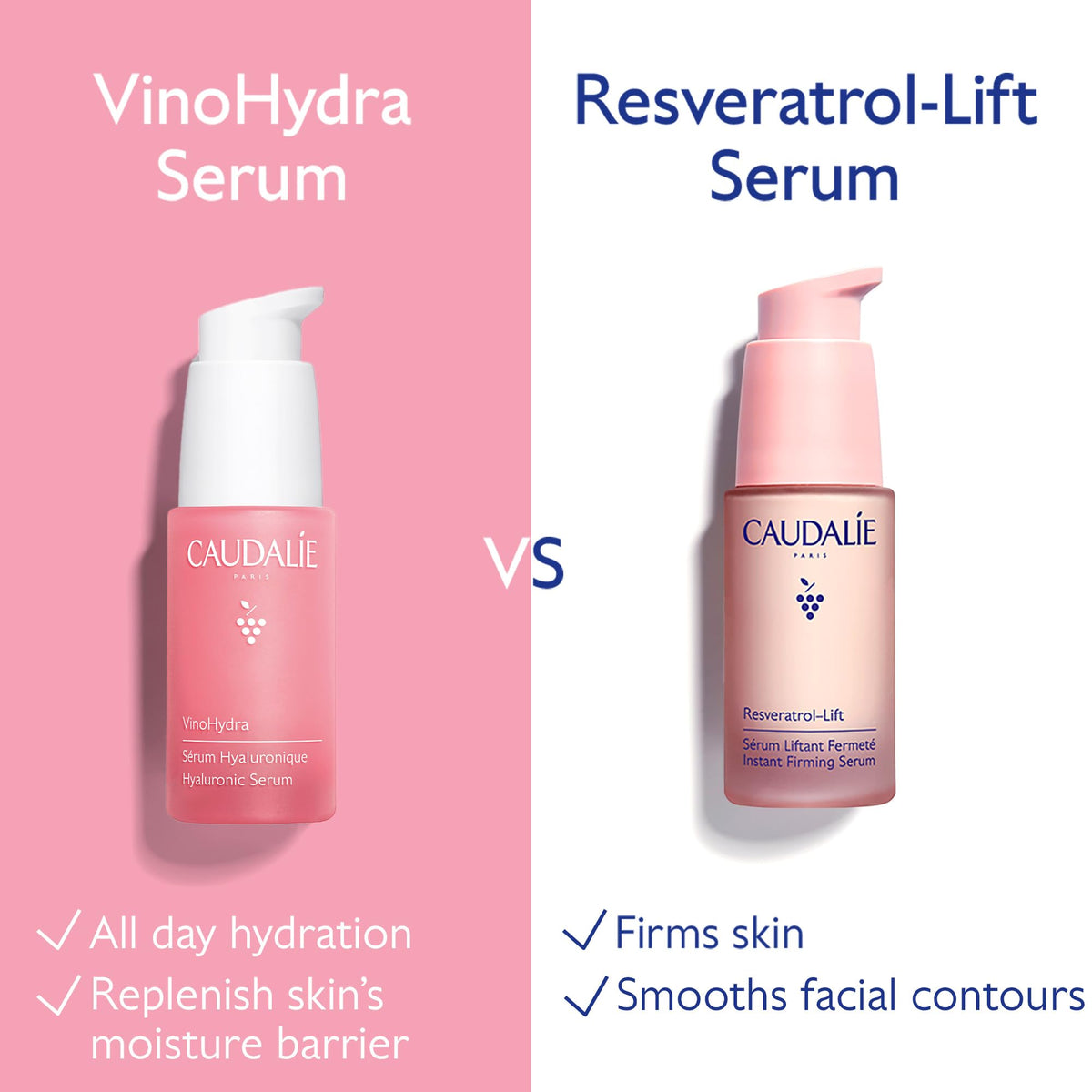 Caudalie VinoHydra 30 mL next to hand for scale, illustrates compact travel-friendly size