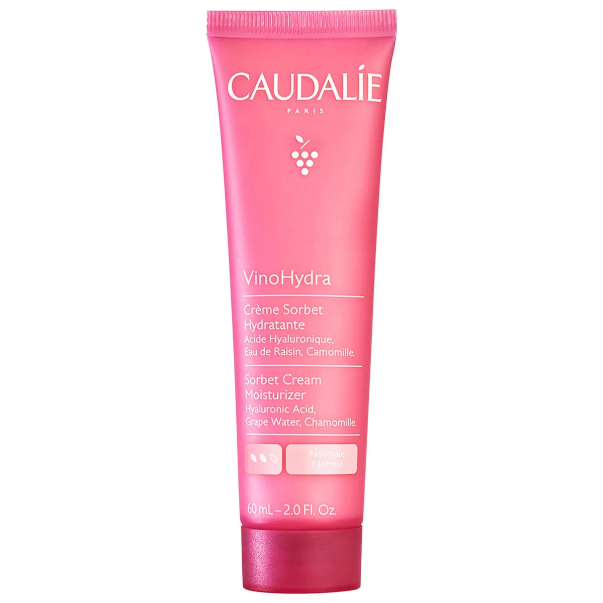 Caudalie VinoHydra sorbet cream front jar showing compact packaging and hydration benefits