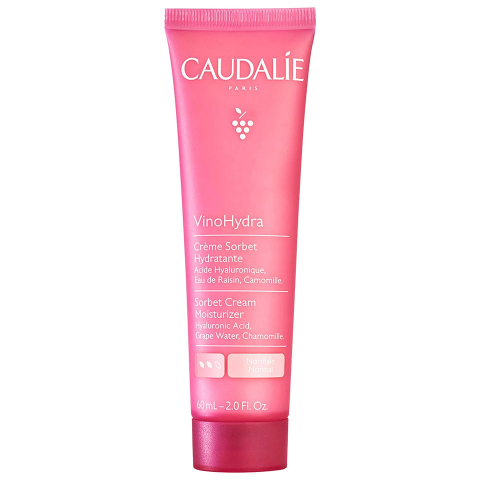 Caudalie VinoHydra sorbet cream front jar showing compact packaging and hydration benefits