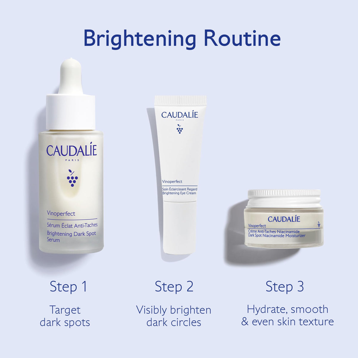 Caudalie serum texture drop demonstrating lightweight absorbent finish