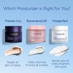 Caudalie jar in hand demonstrating 1.6 oz size and travel-friendly benefit