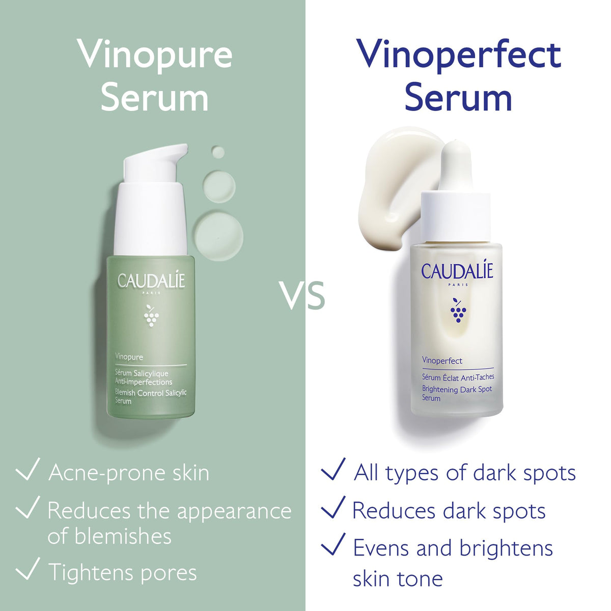 Caudalie Vinopure applying serum to hand illustrating easy everyday use