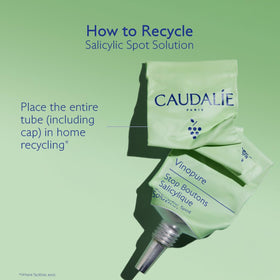 Caudalie Vinopure before and after spot size reduction comparison