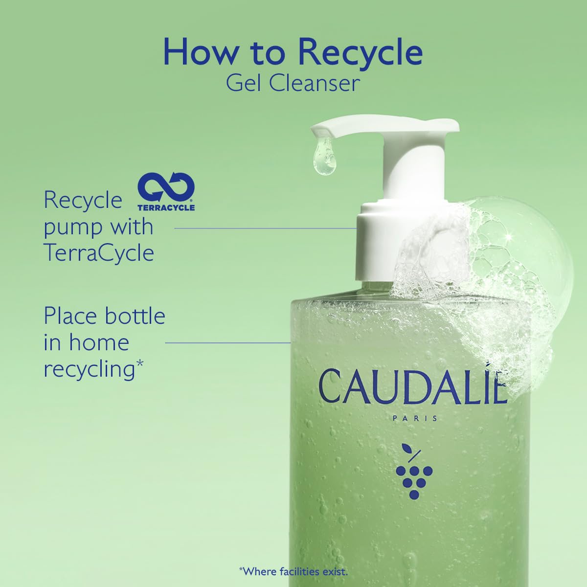 Detailed view of Caudalie Vinopure ingredients label showing active components