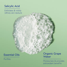 Gel poured on hand from Caudalie Vinopure demonstrating lightweight spreadability