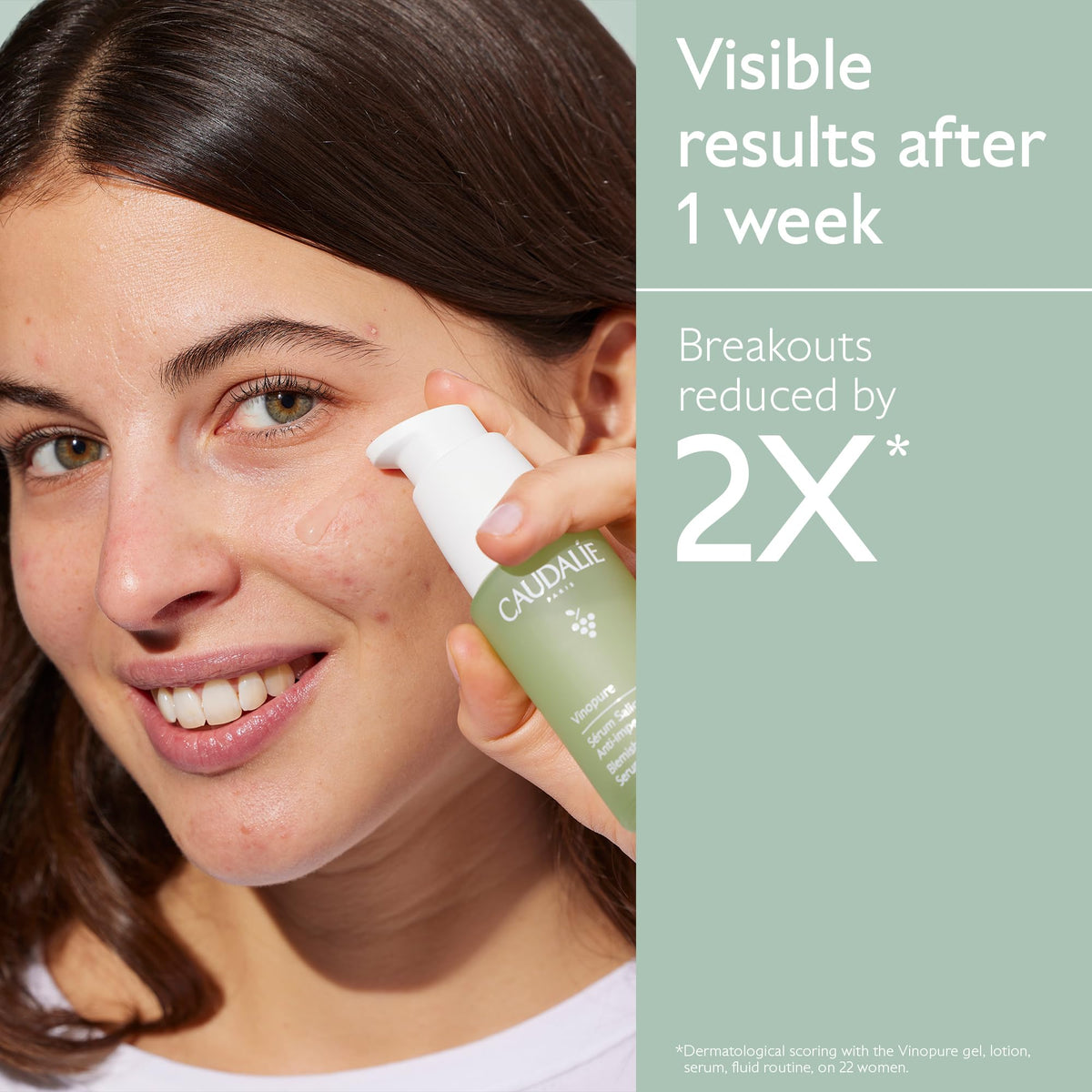 Caudalie Vinopure pump detail highlighting precise application and control