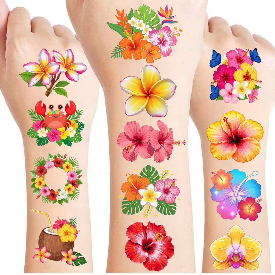 CAVALATAT front packaging showing 96 tropical tattoo pack, easy party prep