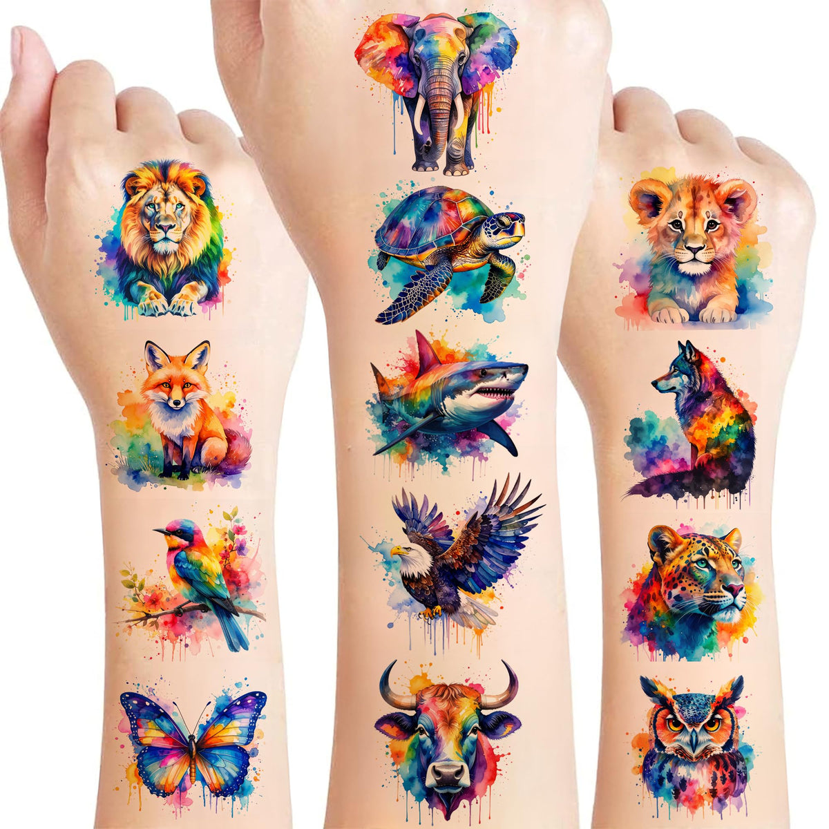 CAVALATAT front packaging showing 96 watercolor animals for parties