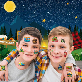 CAVALATAT child wearing arm tattoo showcasing playful camp design
