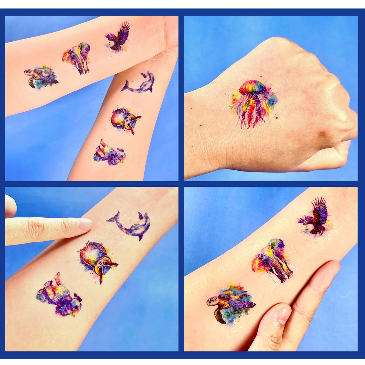 CAVALATAT tattoo resisting water droplets to show waterproof benefit
