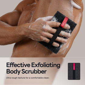 CAVEEM close-up coarse fibers highlighting rough texture for effective exfoliation