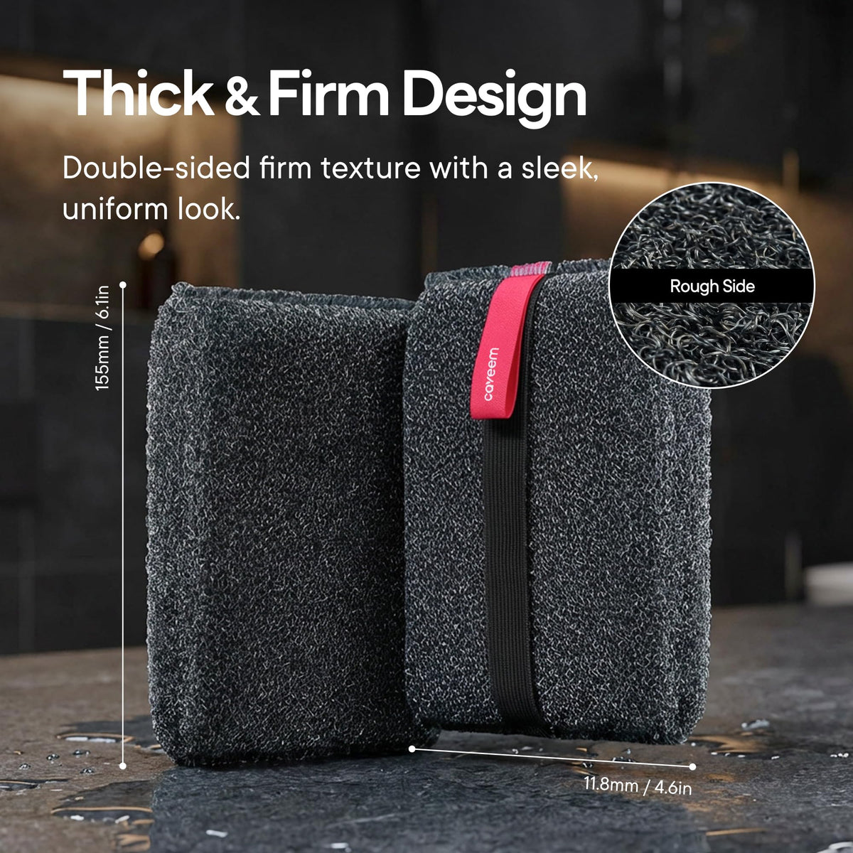 CAVEEM expanded block held in hand demonstrating firm grip and control