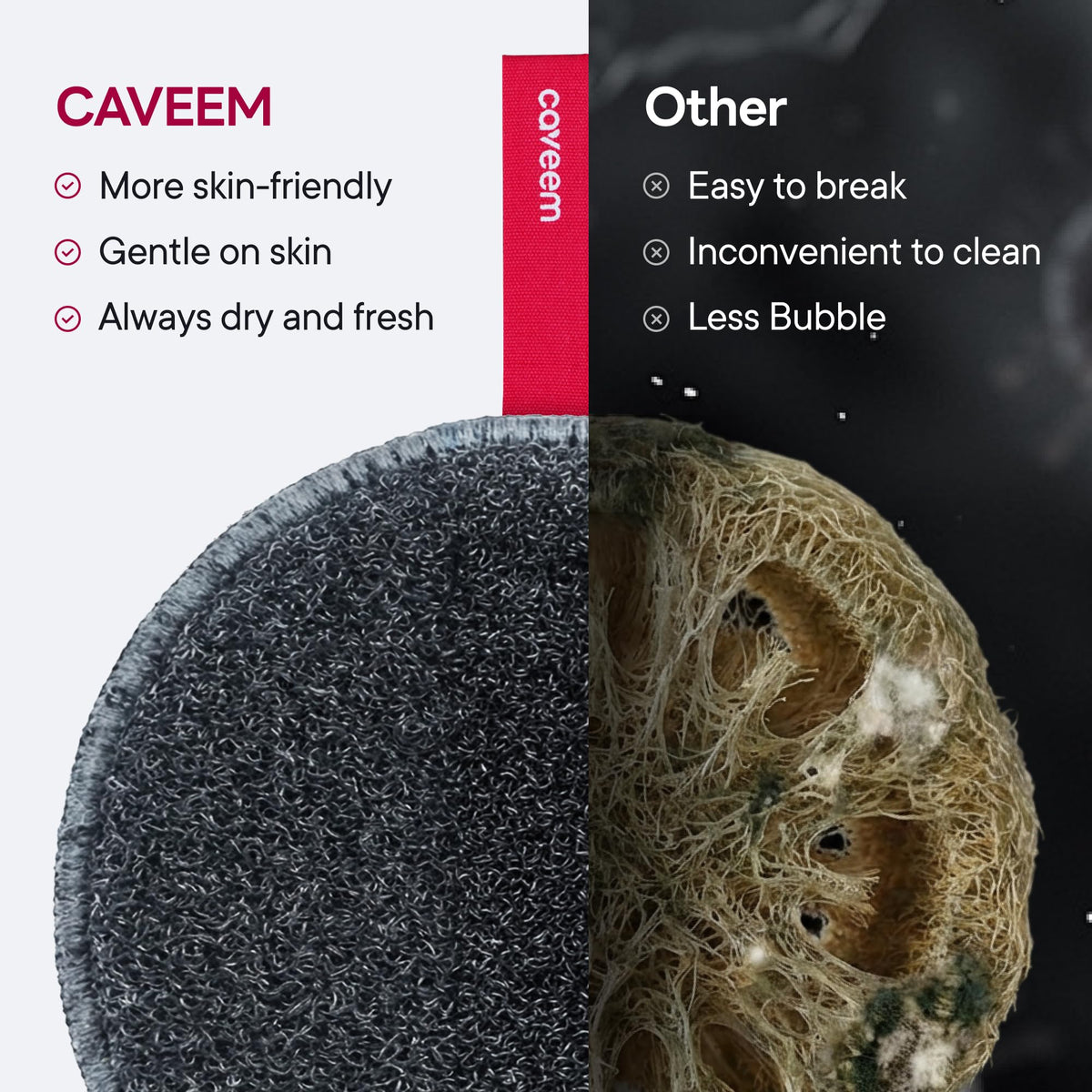CAVEEM in-shower use on leg showing smooth skin prep benefit