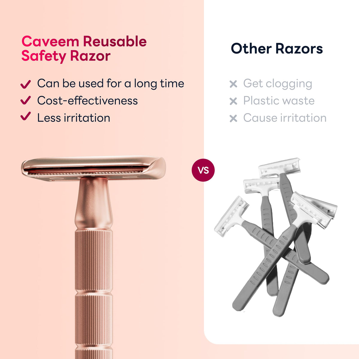 CAVEEM razor in hand showing compact size for precise grooming