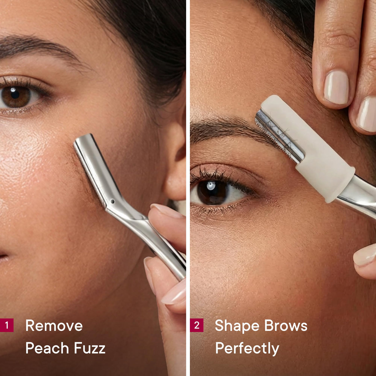 CAVEEM silicone cap demonstration adapting for brows or wider dermaplaning