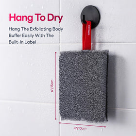 CAVEEM scrubber packed in travel bag for lightweight, reusable convenience