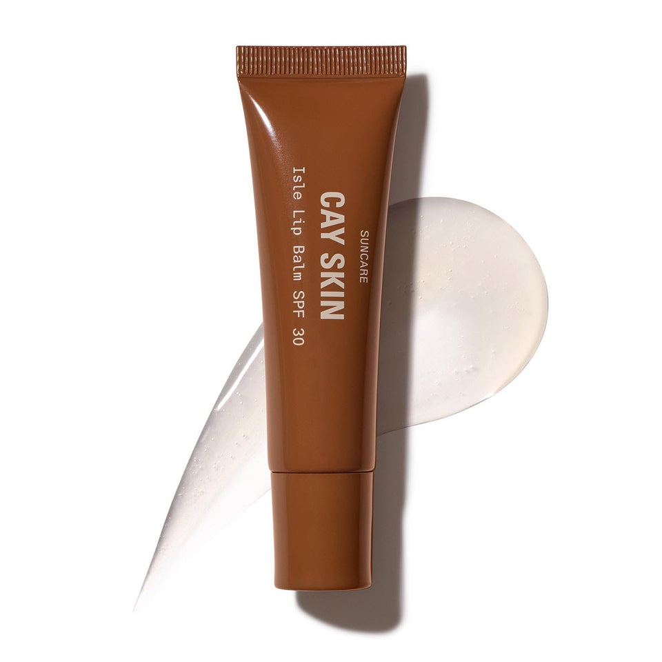 Cay Skin front packaging showing clear high-shine lip balm benefit
