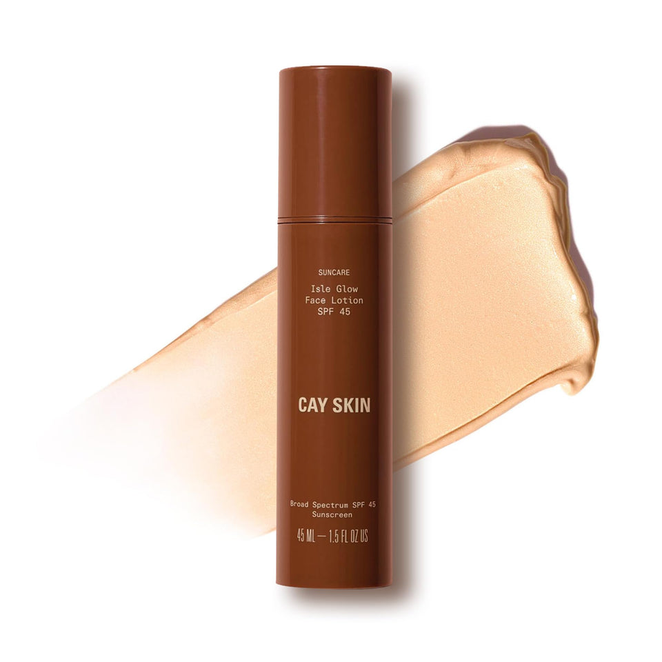 Cay Skin front packaging showing SPF 45 and product benefits