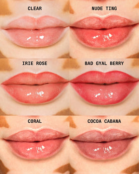 Cay Skin applied on lips in daylight demonstrating sheer shine