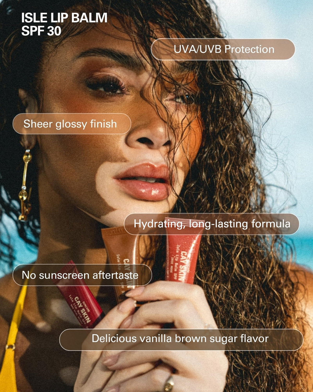 Cay Skin open twist-up balm revealing applicator for easy application