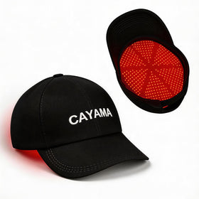 CAYAMA cap front view showing full coverage and lightweight shape for comfortable sessions