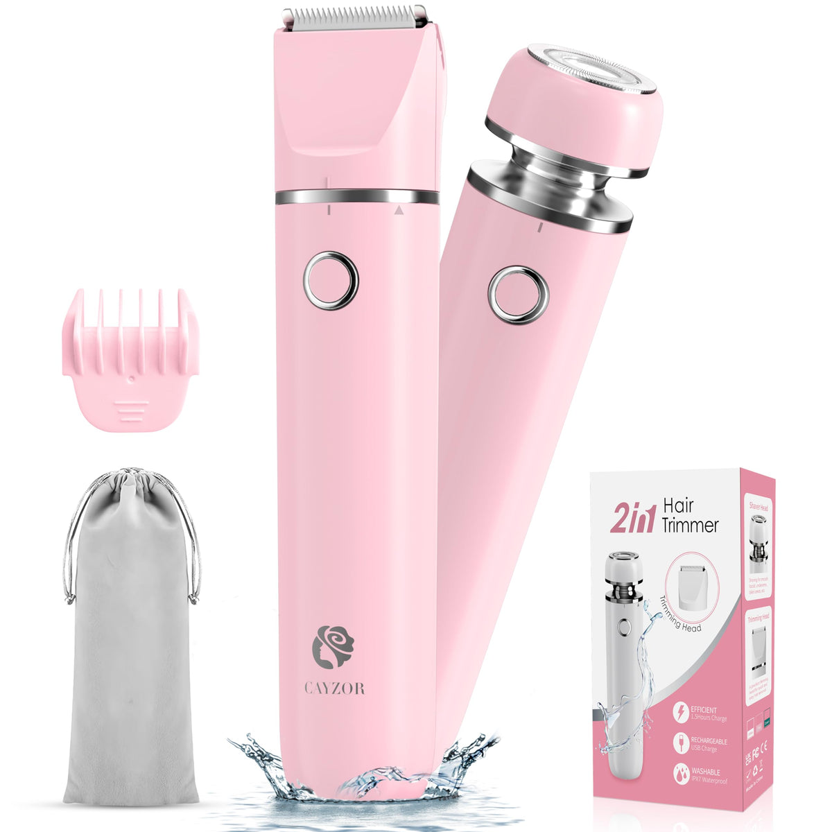 Cayzor front view of the trimmer showing controls and sleek design for easy handling