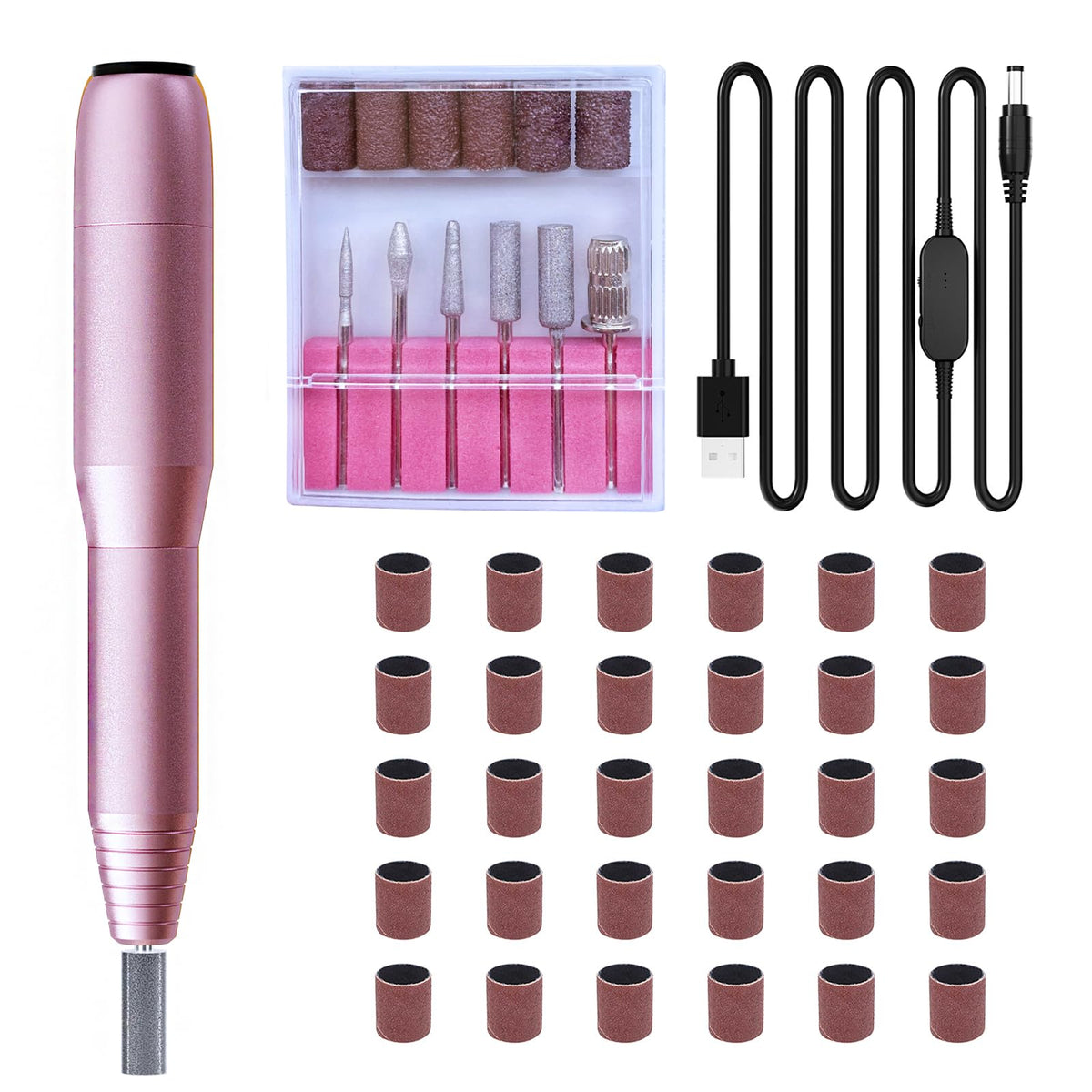 CBVCBV electric nail drill front view showing controls and benefits