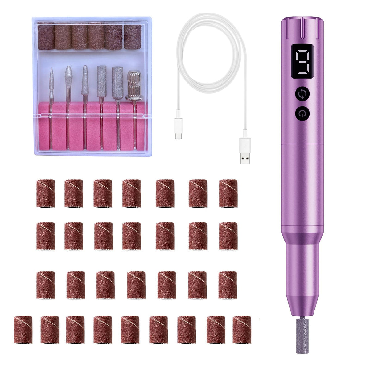 CBVCBV front view of compact cordless nail drill, portable convenience