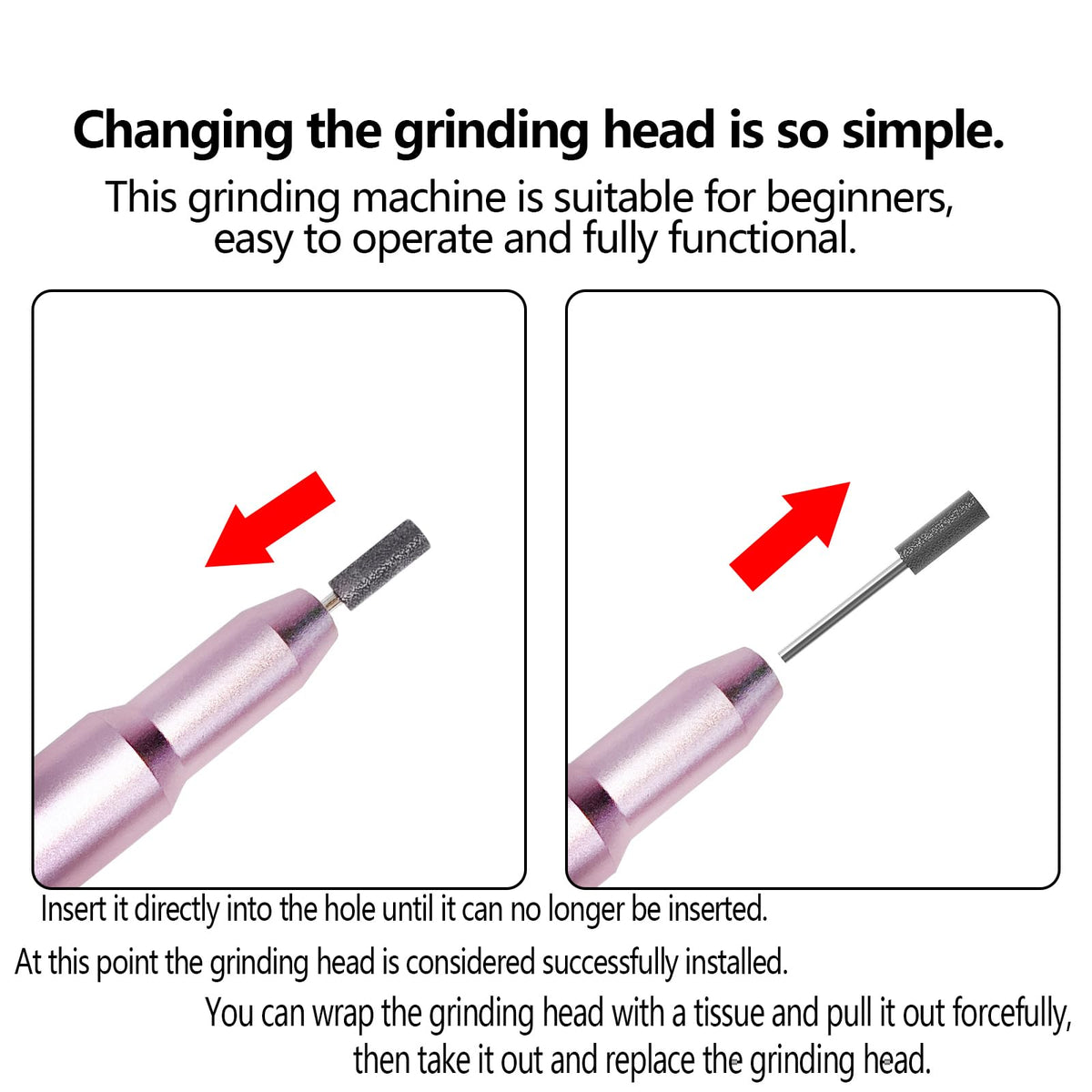 CBVCBV cordless drill in use on a manicure demonstrating steady, professional results