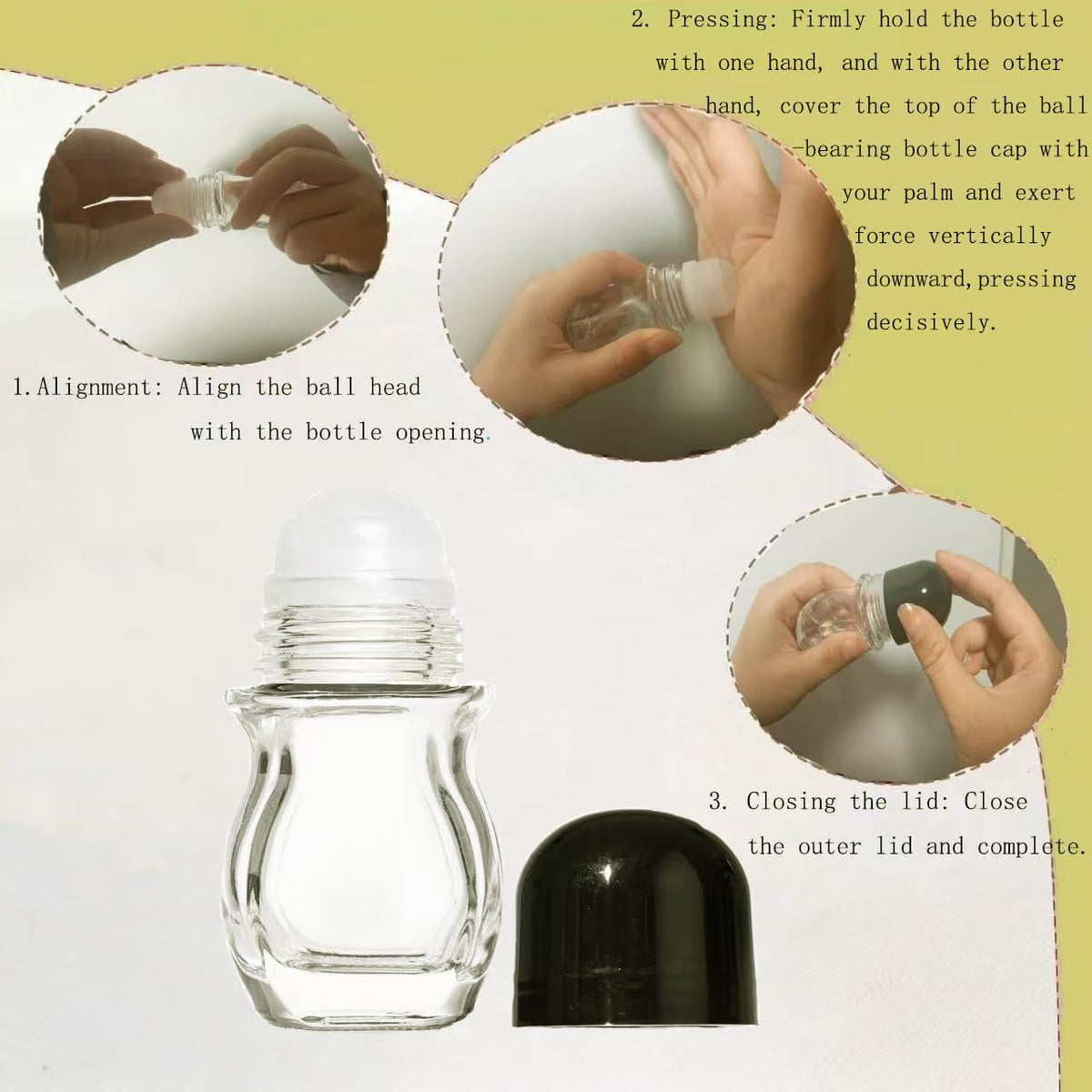 Cchenxxi bottle in use applying essential oil blend to wrist for precise, mess-free application