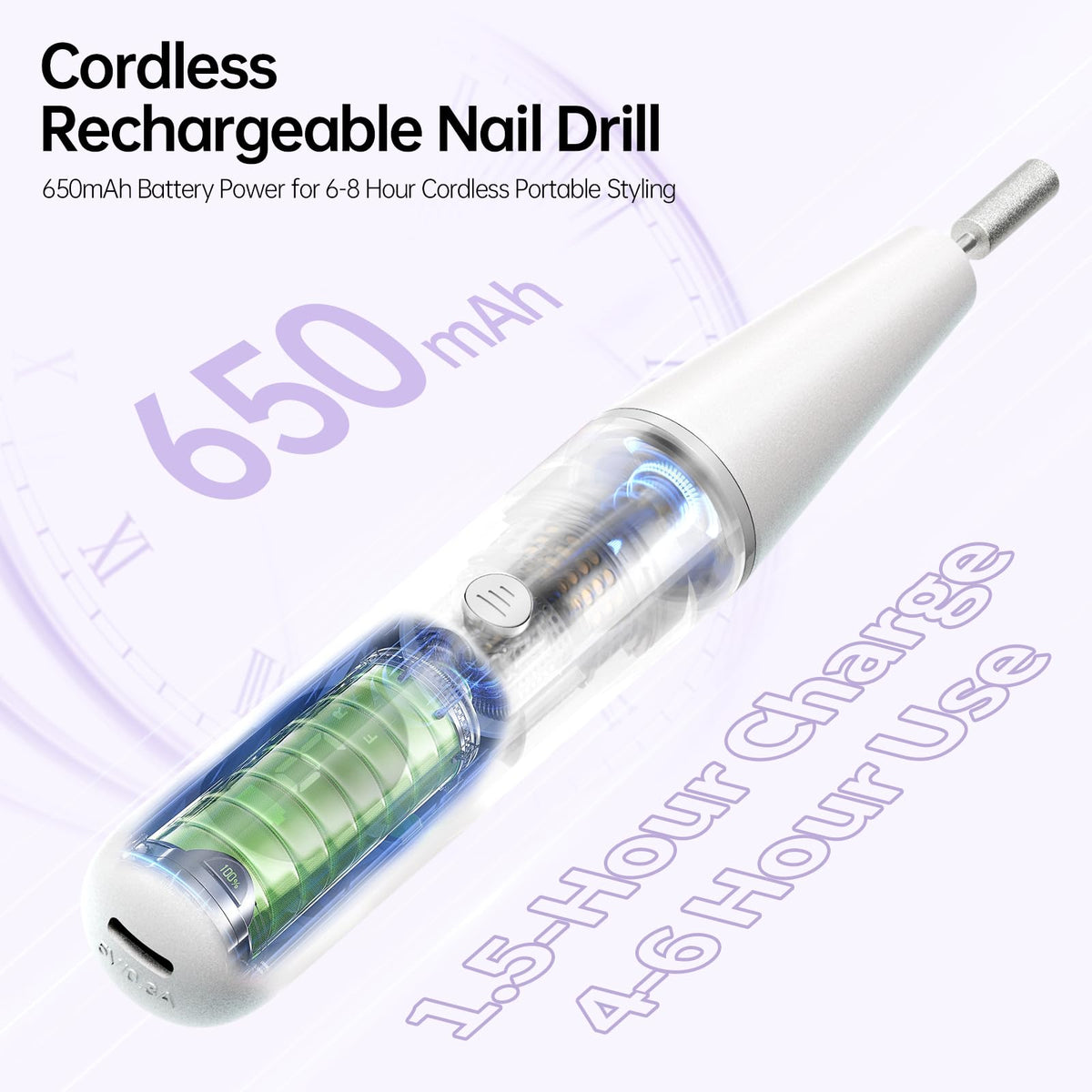 Ccigedy handpiece detail with rotary button highlighting precise speed control