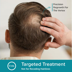 C'rcle minoxidil label and ingredients detail emphasizing transparency and product information