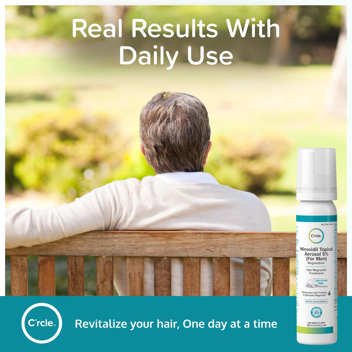 C'rcle minoxidil six-month supply boxes arranged to show long-term consistency benefit