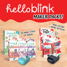 CEACO Hello Blink tattoos on kids at a party, showcases fun creative group activity