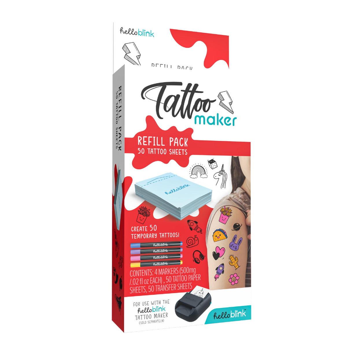 CEACO Hello Blink refill pack front view showing contents and branding, expands playtime