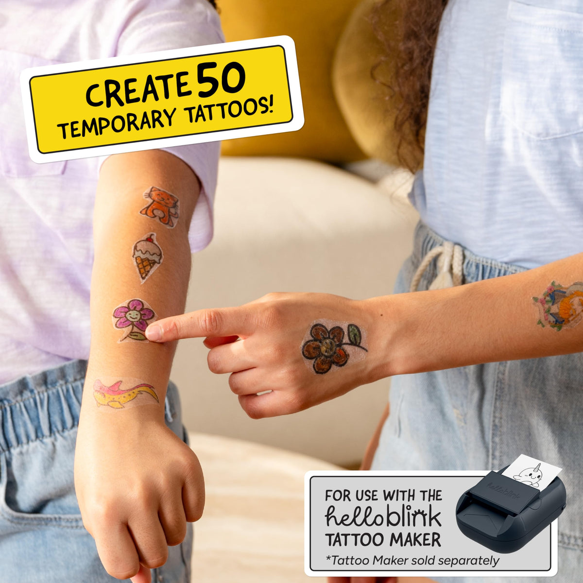 CEACO Hello Blink close-up of printable tattoo sheet texture, ensures accurate printing