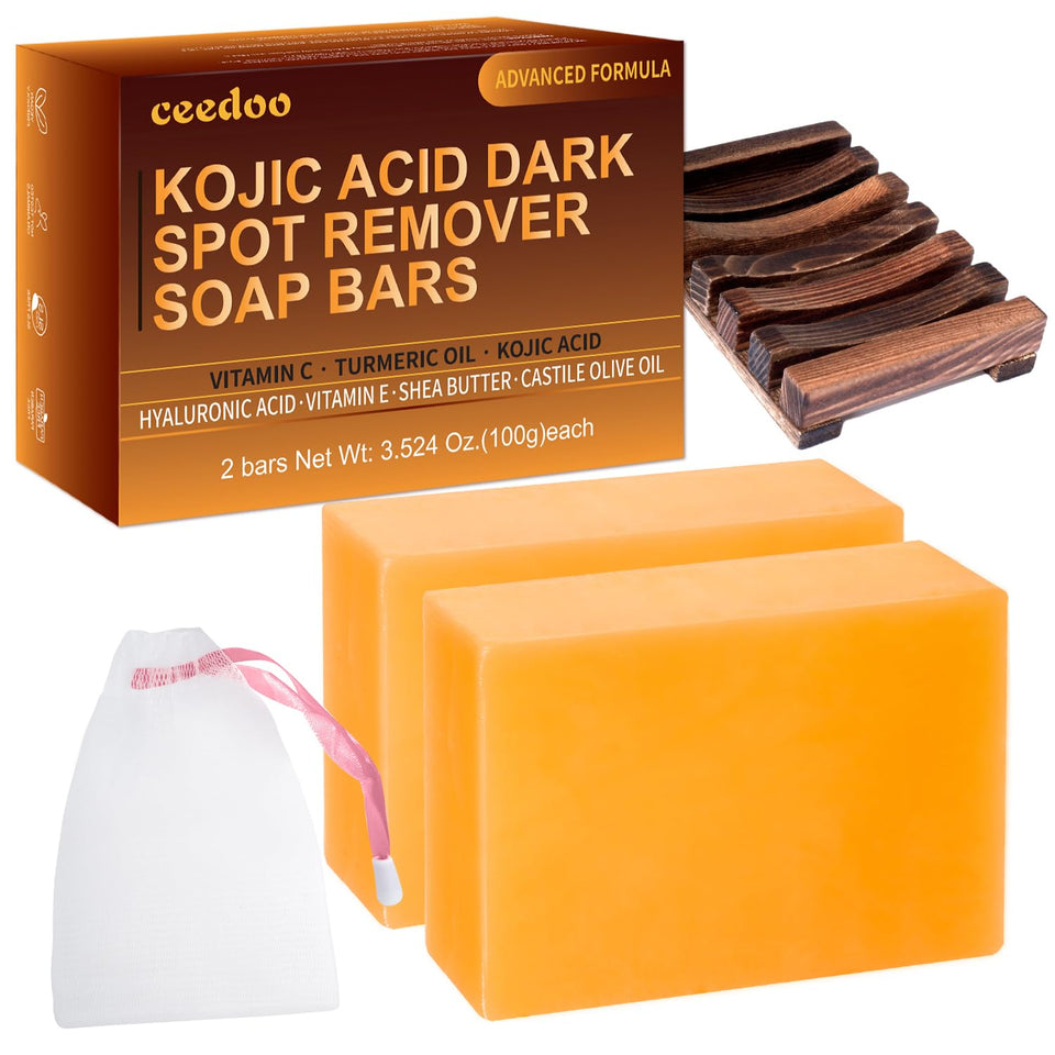 ceedoo front packaging showing two soap bars and included holder, highlights convenience
