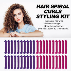 CEKEME spirals stretched to 22 inches for scale, highlighting suitability for long hair lengths